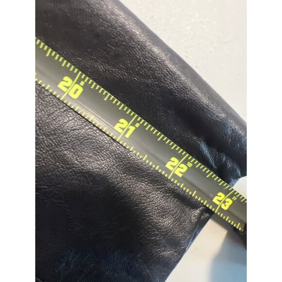 Margaret Godfrey Womens Black Leather Blazer Jacket 12P - Picture 8 of 9